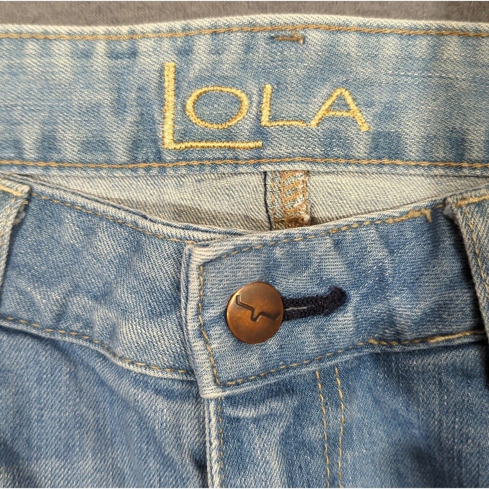 Kimes Ranch Lola Trouser Flare Leg Jeans Women's 10x34 Fits 30x28 Blue Cut Hems